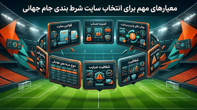 معیارهای مهم برای انتخاب سایت شرط بندی جام جهانی
